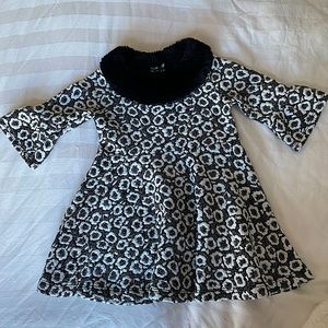 Janie and Jack NWOT Faux Fur Collar Dress size 18 - 24 months